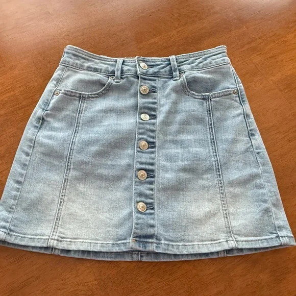 American Eagle Outfitters Button-Up Denim Skirt - Picture 1 of 4